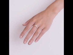 Entwine 0.30ct Round Cut Lab Diamond Solitaire Engagement Ring with Side Stones in 18K Gold Vermeil