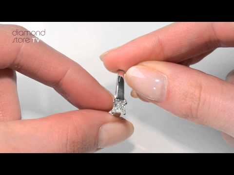 Certified Lucy 18K Gold Diamond Engagement Ring 0.75CT-F-G/VS