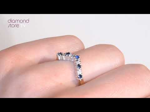 Sapphire 0.25ct And Diamond 9K Gold Ring