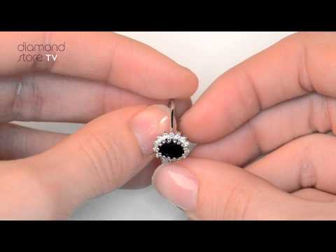 Sapphire 0.95ct And Diamond 9K White Gold Ring