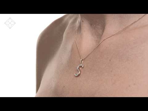 9K Gold Diamond Initial 'S' Necklace 0.05ct