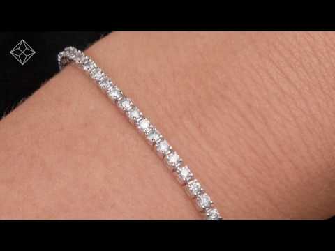 2ct Diamond Tennis Bracelet Claw Set in 9K White Gold