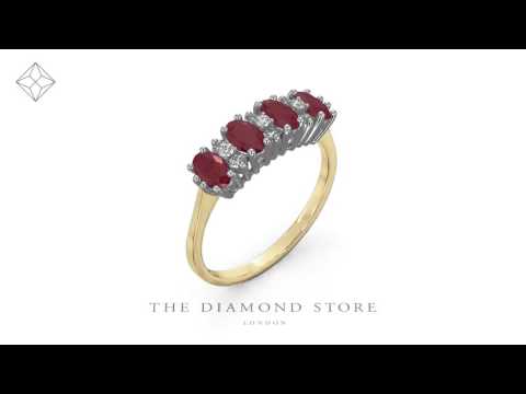 Ruby 1.12ct And Diamond 18K Gold Ring