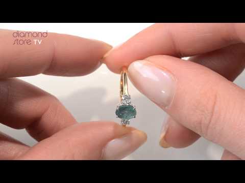 Emerald 0.75ct And Diamond 18K Gold Ring