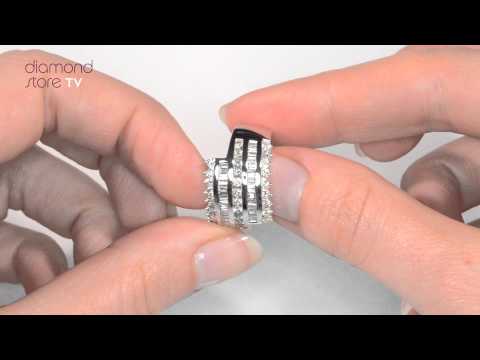 Big Fancy Ring 1.00CT Diamond 9K White Gold SIZES N and Q