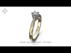 Certified High Set Chloe 18K Gold Diamond Engagement Ring 0.50CT