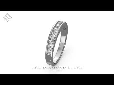 Rae 18K White Gold Lab Diamond Half Band Eternity Ring 0.50CT G/VS