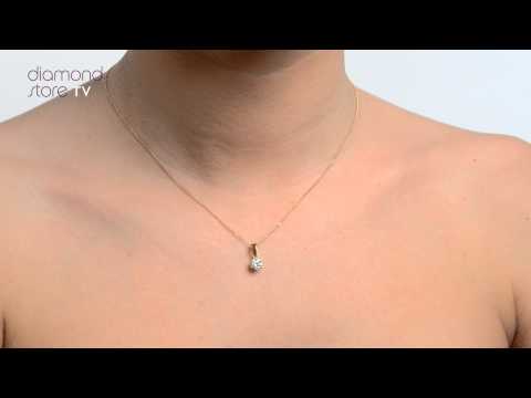 Chloe 0.50ct Diamond Solitaire Pendant Necklace G/SI Quality in 18K Yellow Gold