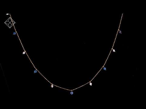 Sapphire and Diamond Necklace in 18K Gold - Vivara Collection