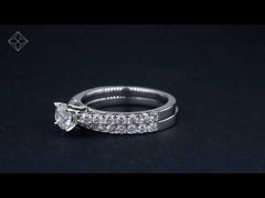 Natalia GIA Diamond Engagement Side Stone Ring Platinum 1.15CT H/SI