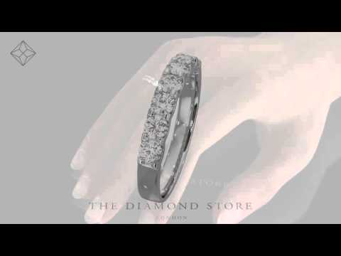 Chloe 18K White Gold Diamond Eternity Ring 1.00ct G/Vs