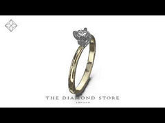 Half Carat Diamond Engagement Ring Lily Lab F/VS1 18K Gold