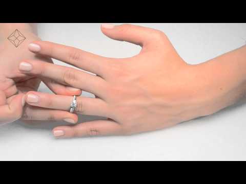 Sidestone Lab Diamond Ring Celestine 0.65ct F/VS 18K White Gold
