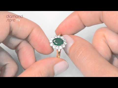 Emerald 1.15ct And Diamond 0.50ct 18K Gold Ring
