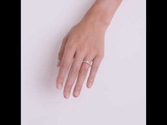 Entwine 0.30ct Princess Cut Lab Diamond Solitaire Engagement Ring with Side Stones in 18K Gold Vermeil