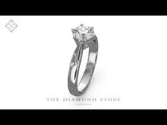 1.50Ct Diamond Engagement Ring High Set Chloe Lab F/VS1 18K White Gold