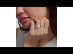 Katerina 3.45ct Lab Diamond Princess Cut Engagement Ring in Platinum G/VS1