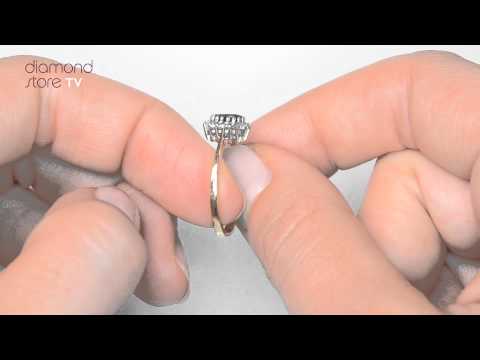 Sapphire 5 x 3mm And Diamond 9K Gold Ring A3225