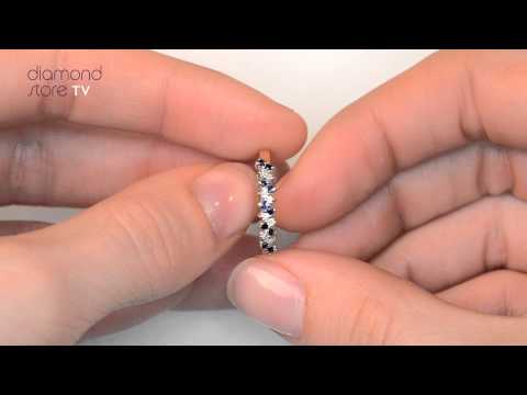 Sapphire 0.18ct And Diamond 9K Gold Ring