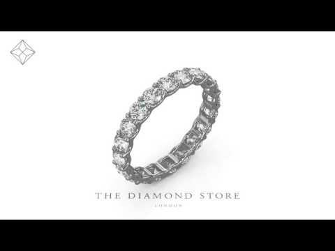 Chloe Lab Diamond Eternity Ring Platinum Claw Set 2.00ct G/Vs