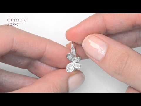 Diamond 0.15ct 9K White Gold Butterfly Ring
