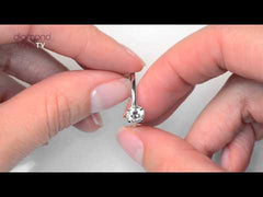 1 Carat Diamond Engagement Ring Elysia Lab FVS1 18K White Gold
