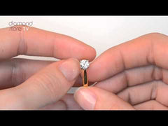 Half Carat Diamond Engagement Ring Elysia Lab F/VS1 18K Gold