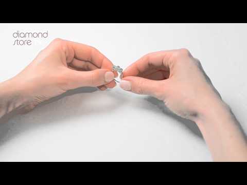 Aquamarine 0.80CT And Diamond 9K White Gold Ring