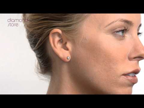 Stud Earrings 0.20CT Diamond 9K White Gold