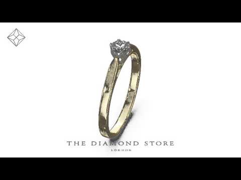 Low Set Chloe Lab Diamond Engagement Ring 0.25CT G/SI1 18K Gold