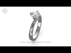 1 Carat Diamond Engagement Ring Lily Lab F/VS1 18K White Gold