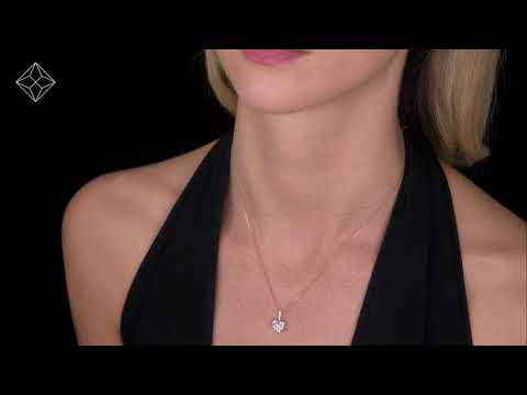 Diamond Galileo Heart 1.10CT Pendant Necklace in 18K Gold - R4653