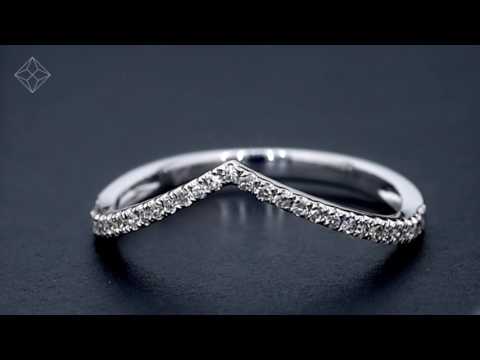 Stellato Collection Diamond Wishbone Ring 0.12ct in 9K White Gold