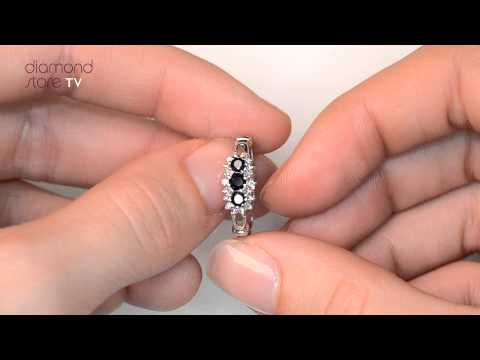 Sapphire 0.34ct And Diamond 9K White Gold Ring