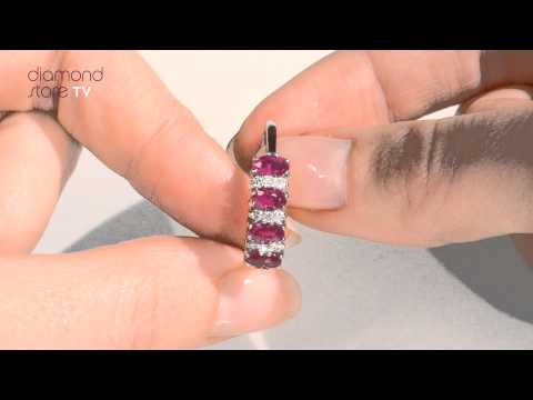 Ruby 1.12ct And Diamond 18K White Gold Ring