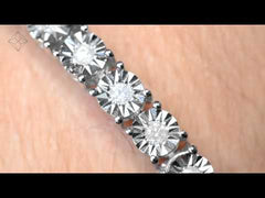 Brilliance Lab Diamond Set 1.00ct Tennis Bracelet in 18K Gold Vermeil