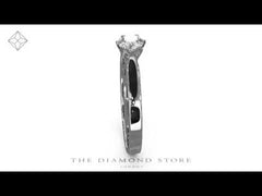 Engagement Ring Certified Low Set Chloe 18K White Gold Diamond 0.50CT
