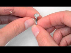 1 Carat Diamond Engagement Ring Lily Lab F/VS1 18K White Gold