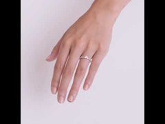 Entwine 0.30ct Heart Cut Lab Diamond Solitaire Engagement Ring with Side Stones in Sterling Silver