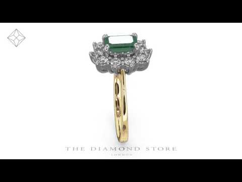 Emerald 1.00ct And Diamond 0.50ct 18K Gold Ring
