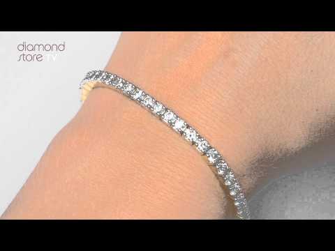 10ct Lab Diamond Tennis Bracelet Claw Set in 9K White Gold