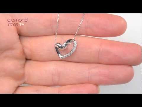 Lab Diamond Heart Necklace Pendant 0.10ct H/SI Set in 18K Gold Vermeil