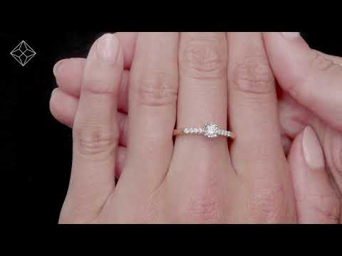 Lab Diamond Side Stone Engagement Ring 0.25ct H/Si in 9K Gold