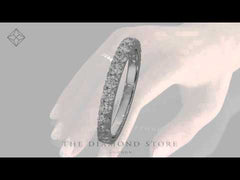 15 Stone Chloe 18K White Gold Lab Diamond Eternity Ring 1.00ct G/Vs