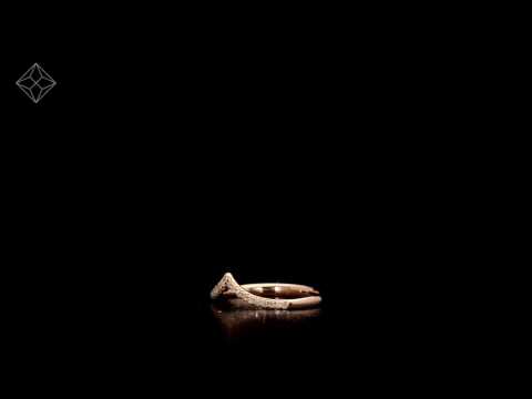 Vivara Collection 0.13ct Diamond and 9K Rose Gold Wishbone Ring E5952
