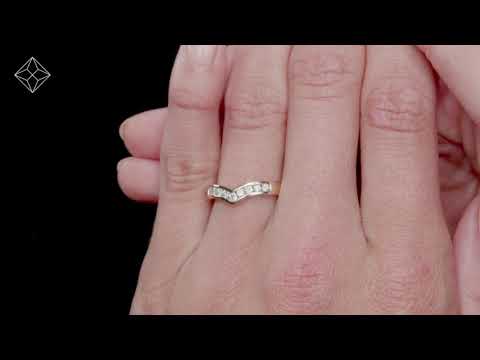 Lab Diamond Wishbone Ring 0.25ct H/Si in 9K Gold SIZES J