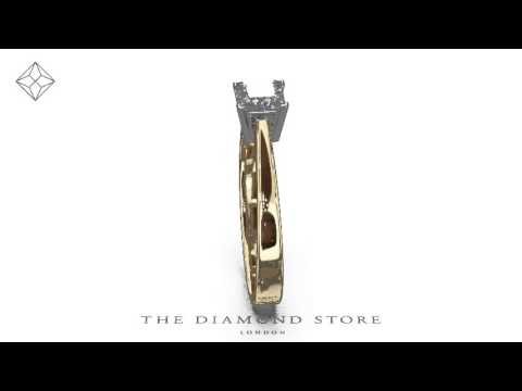 Certified Lauren 18K Gold Diamond Engagement Ring 0.50CT-G-H/SI