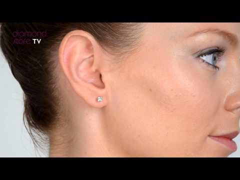 Platinum Princess Diamond Earrings - 0.30CT - G/VS - 3mm