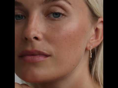 Trilogy Drop Earrings 0.12ct Lab Diamonds 18K Gold Vermeil