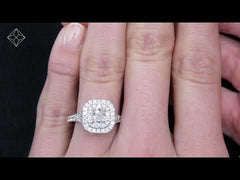 Anastasia Diamond Halo Engagement Ring in Platinum 1.30ct G/VS